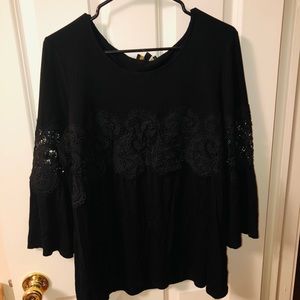 shirt with lace detail